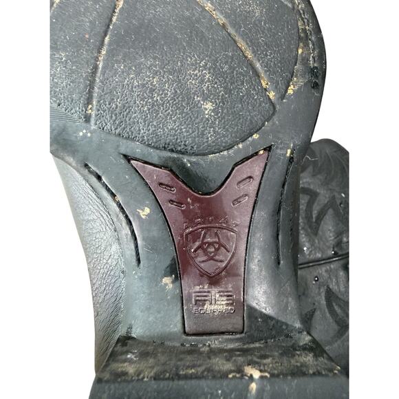 Ariat Heritage Men Western R-Toe Black Leather Cowboy Boots Size 12D Style 34770 main image 3
